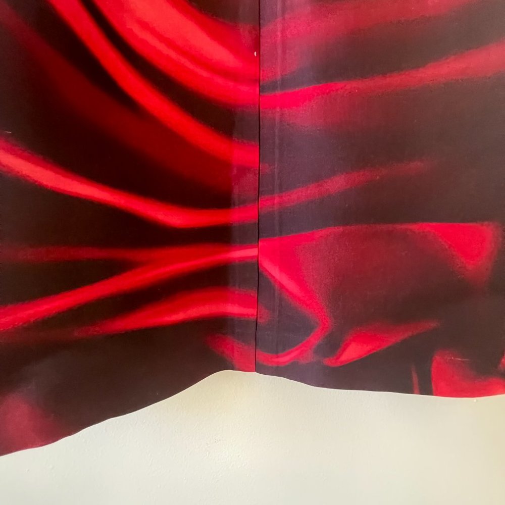 Oscar De La Renta Merlot Red Mikado Silk Dress - Picture 11 of 11
